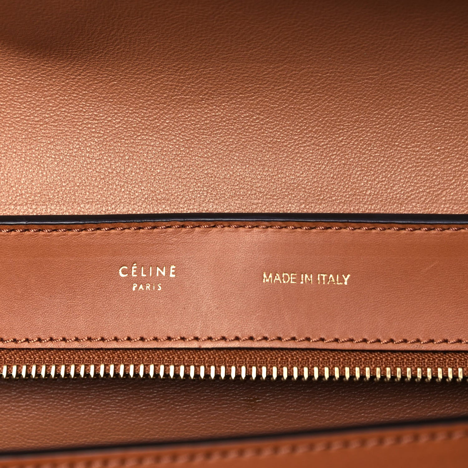 Celine Smooth Calfskin Suede Medium Trapeze Tan 6 of 9