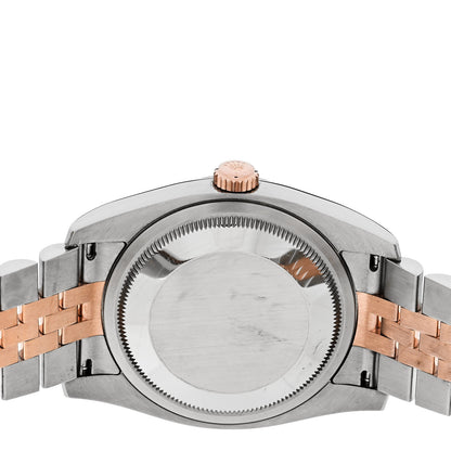 Rolex Stainless Steel 18K Everose Gold Diamond 36mm Oyster Perpetual Datejust Watch Pink Jubilee 116231 4 of 5