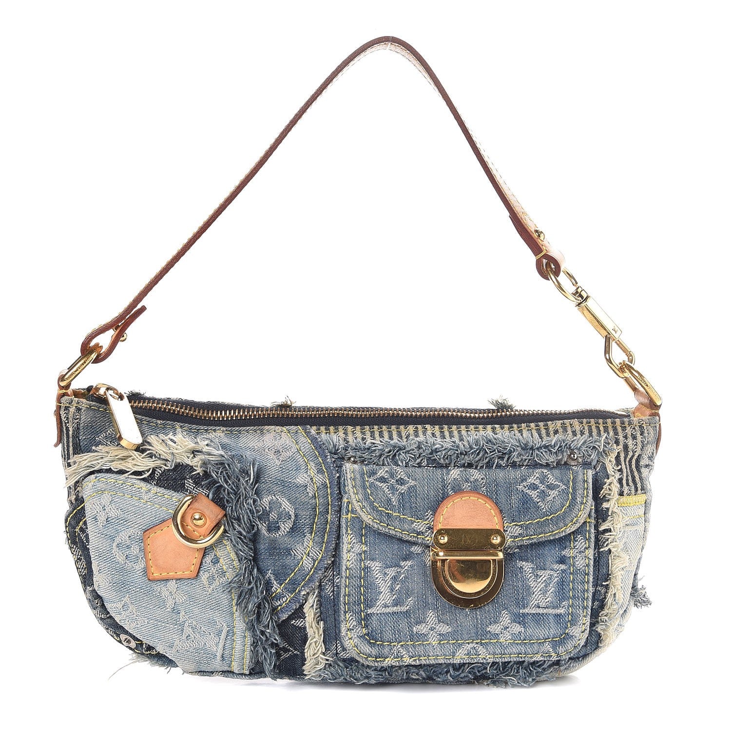 Louis Vuitton Denim Patchwork Pouchy Blue 1 of 7