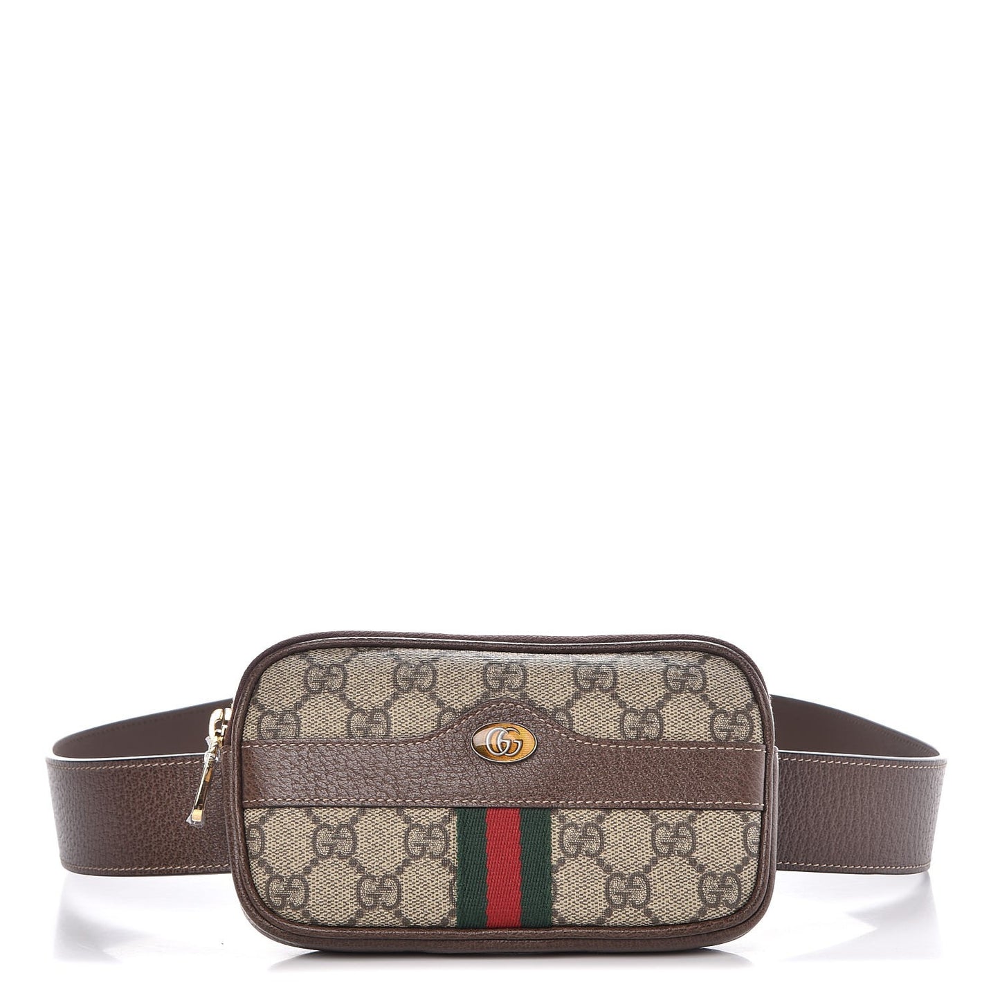 GG Supreme Monogram Ophidia Belted iPhone Case 95 38 Dark Brown