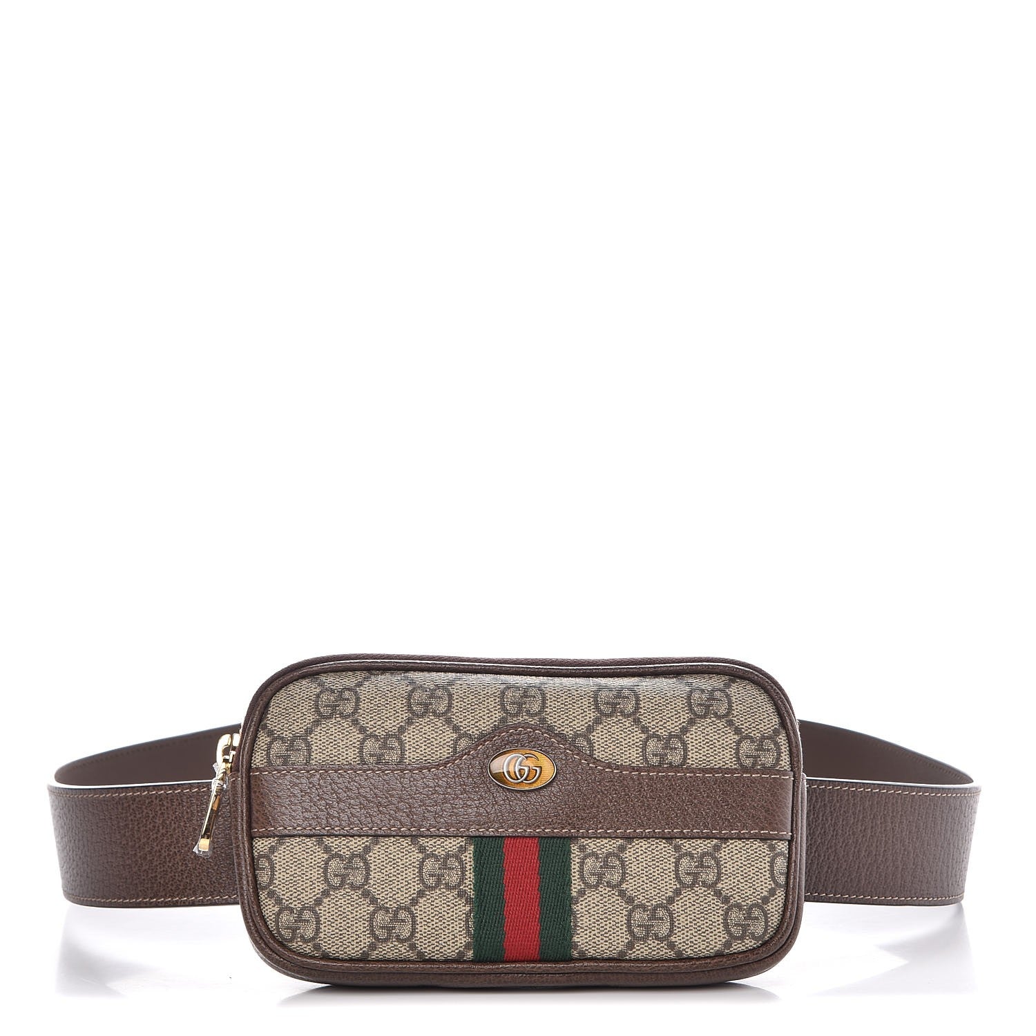 Gucci GG Supreme Monogram Ophidia Belted iPhone Case 95 38 Dark Brown 1 of 10
