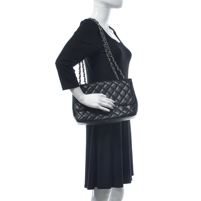 Chanel Caviar Quilted Jumbo Single Flap Black 3 of 15