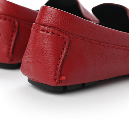 Gucci Calfskin Web Mens Driver Loafers 7 Red 5 of 10