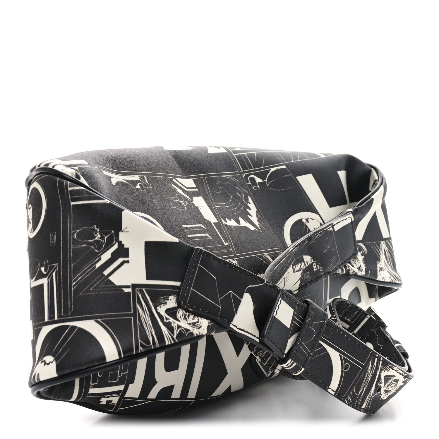 Prada X JAMES JEAN Calfskin Comic Print Belt Bag Black 3 of 9