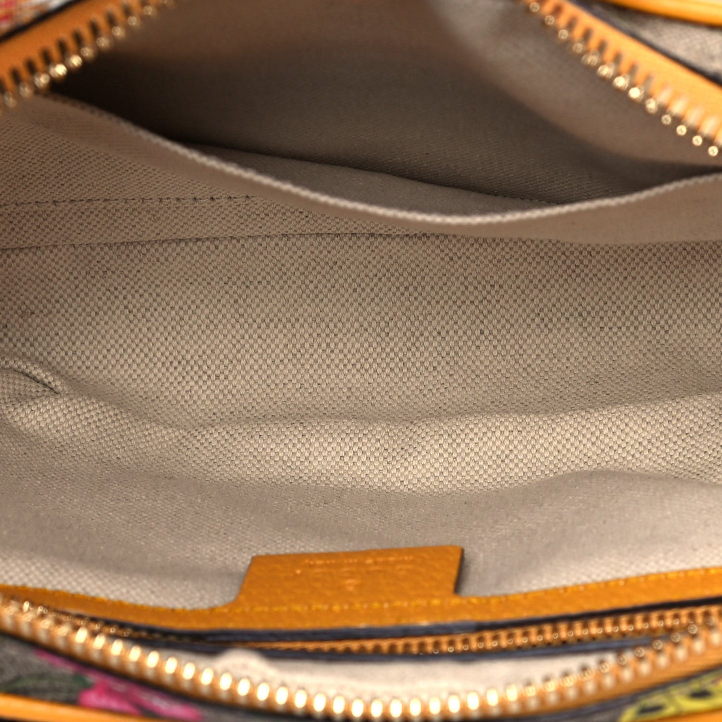 GG Supreme Monogram Flora Medium Ophidia Belt Bag Beige Multicolor Crop