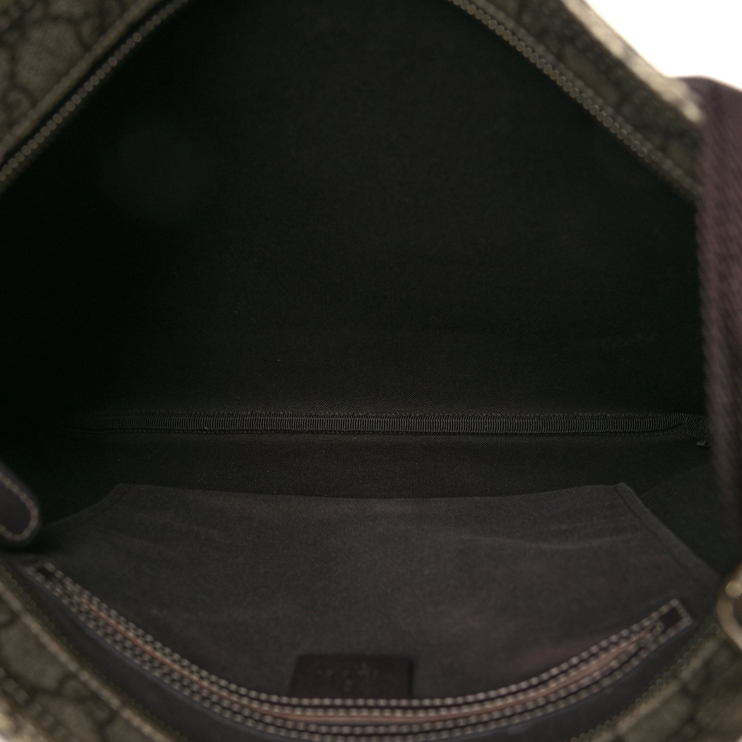 GG Supreme Monogram Medium Flat Messenger Bag Dark Brown