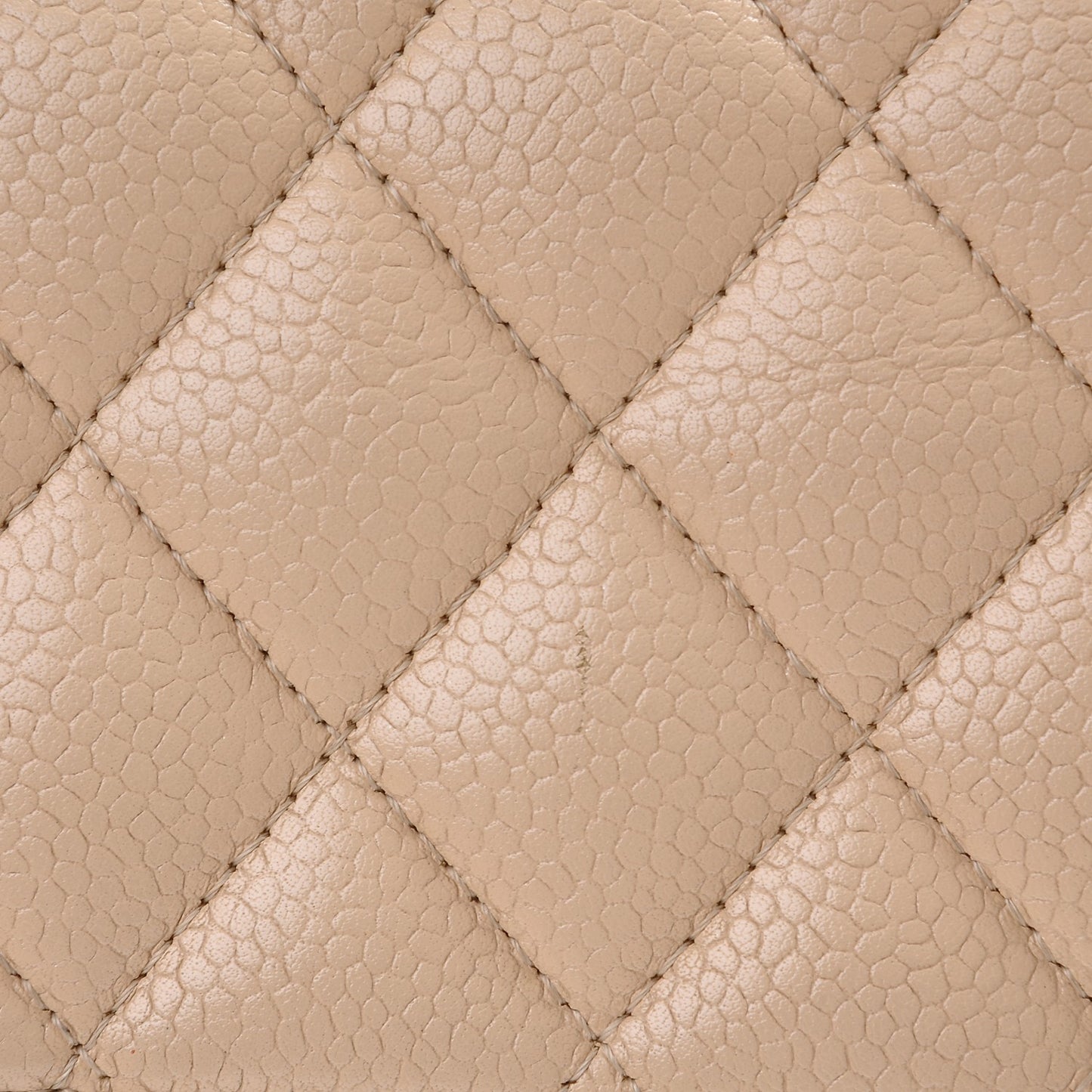 Caviar Quilted Medium Double Flap Beige Clair