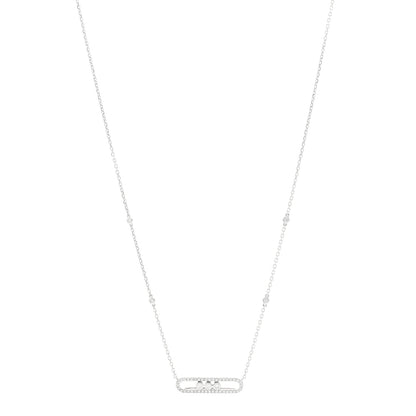 Messika 18K White Gold Diamond Baby Move Pave Necklace 1 of 5