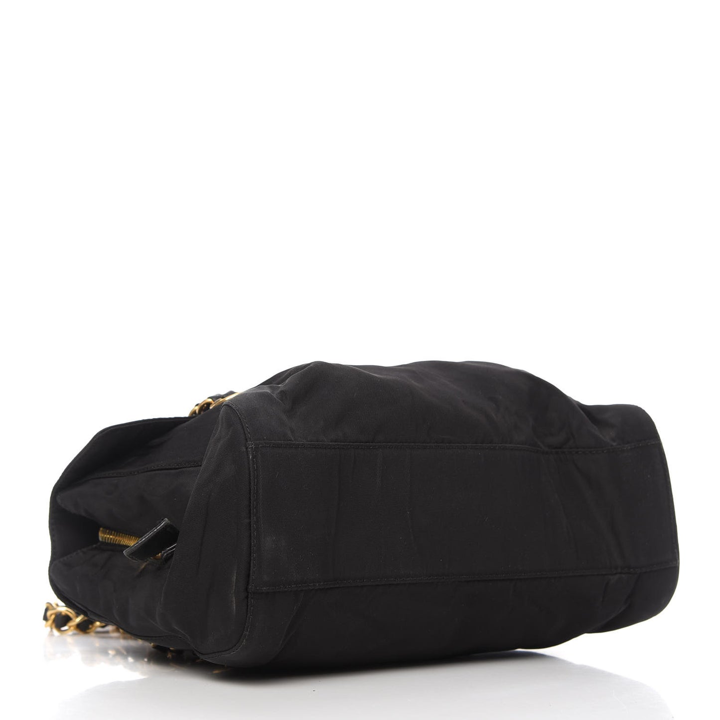 Tessuto Nylon Chain Shoulder Bag Black