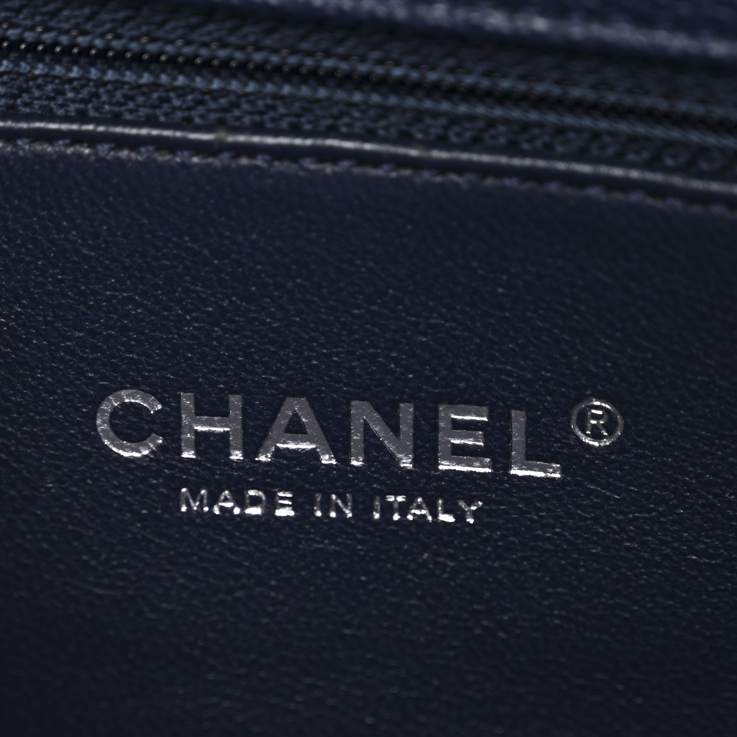 Chanel Caviar Lizard Quilted Medium Coco Handle Flap Navy 6 of 10