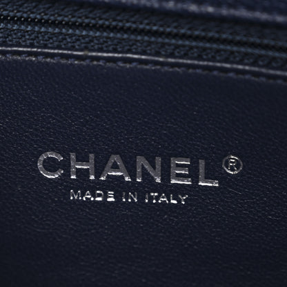 Chanel Caviar Lizard Quilted Medium Coco Handle Flap Navy 6 of 10