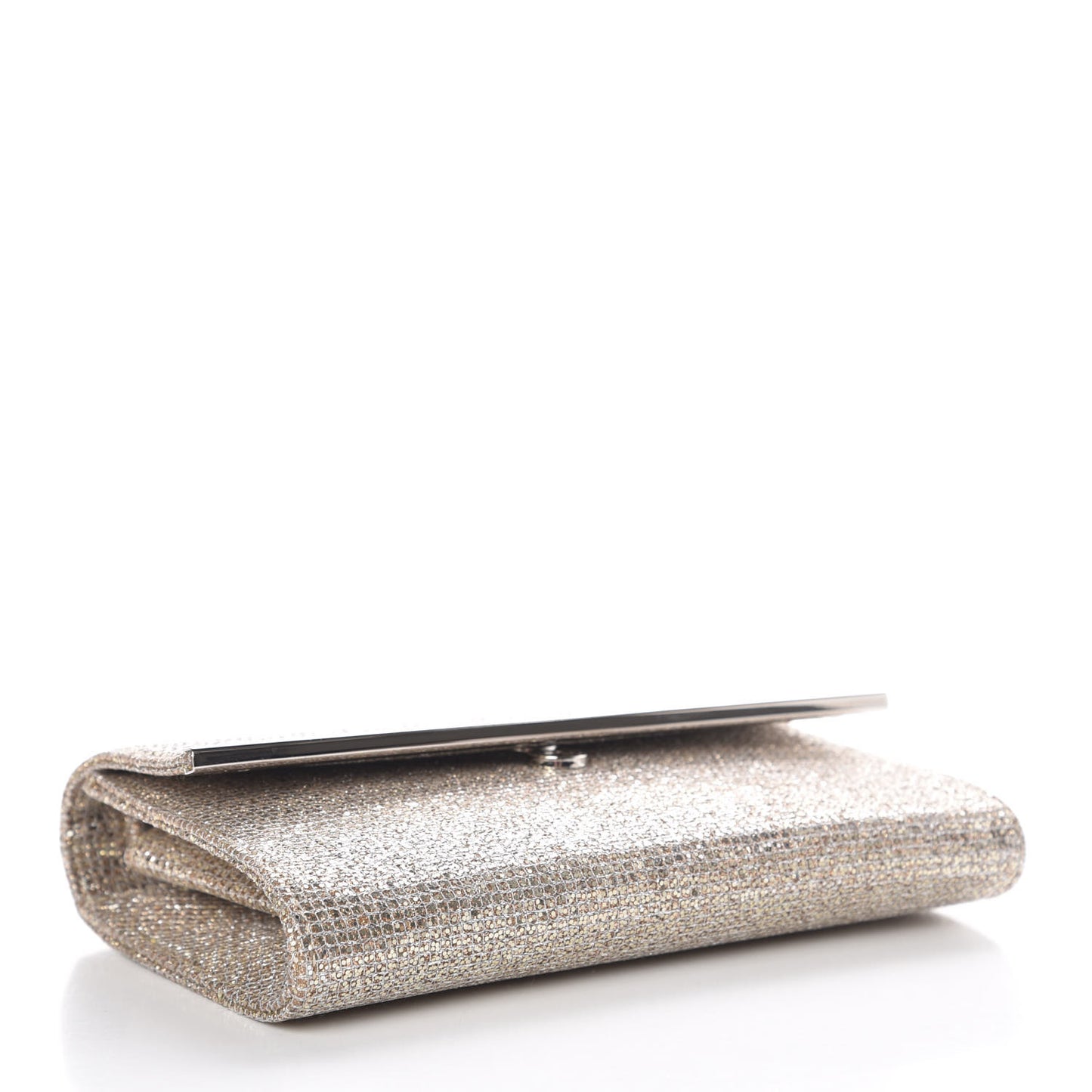 Metallic Lurex Clutch Silver