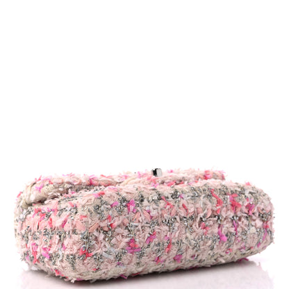 Chanel Tweed Quilted Mini Rectangular Flap Light Pink Silver Blue 4 of 11