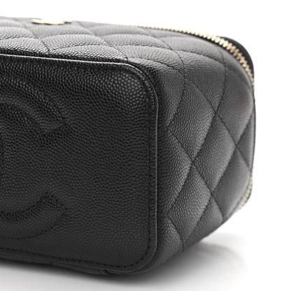 Chanel Caviar Quilted Small Vanity Case With Chain Black 10 of 11