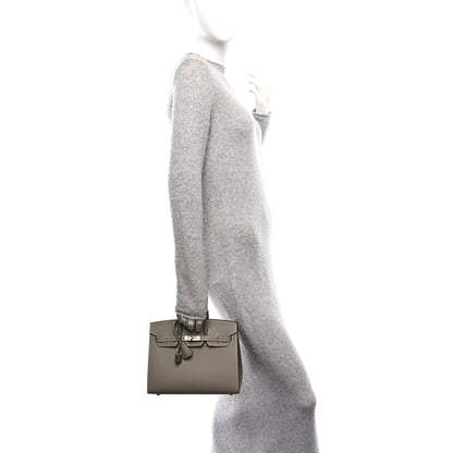 Hermes Epsom Horseshoe Birkin Sellier 25 Gris Asphalte Gris Perle 2 of 13