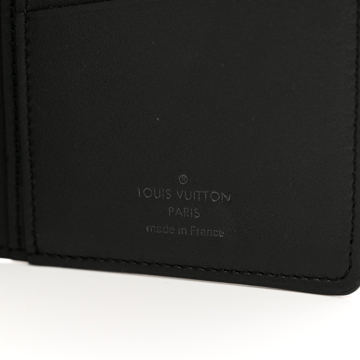Louis Vuitton Calfskin Monogram Shadow Brazza Wallet Black 6 of 6
