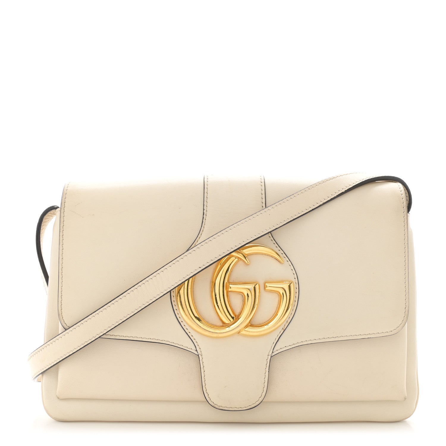 Gucci Calfskin Small Arli Flap Shoulder Bag Mystic White 1 of 16