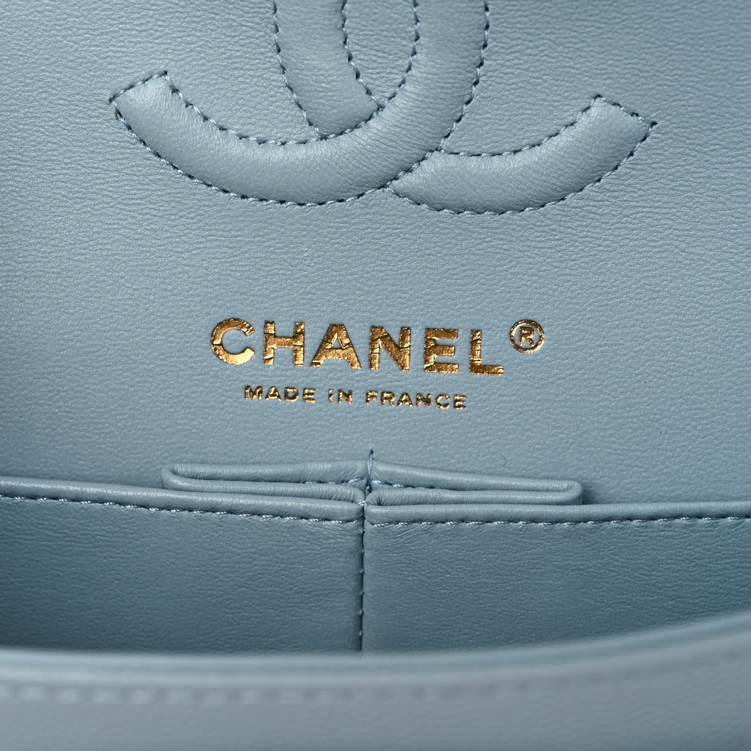 Chanel Caviar Quilted Small Double Flap Light Blue 6 of 12