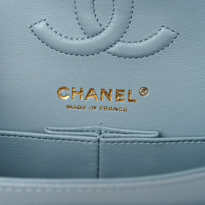 Chanel Caviar Quilted Small Double Flap Light Blue 6 of 12