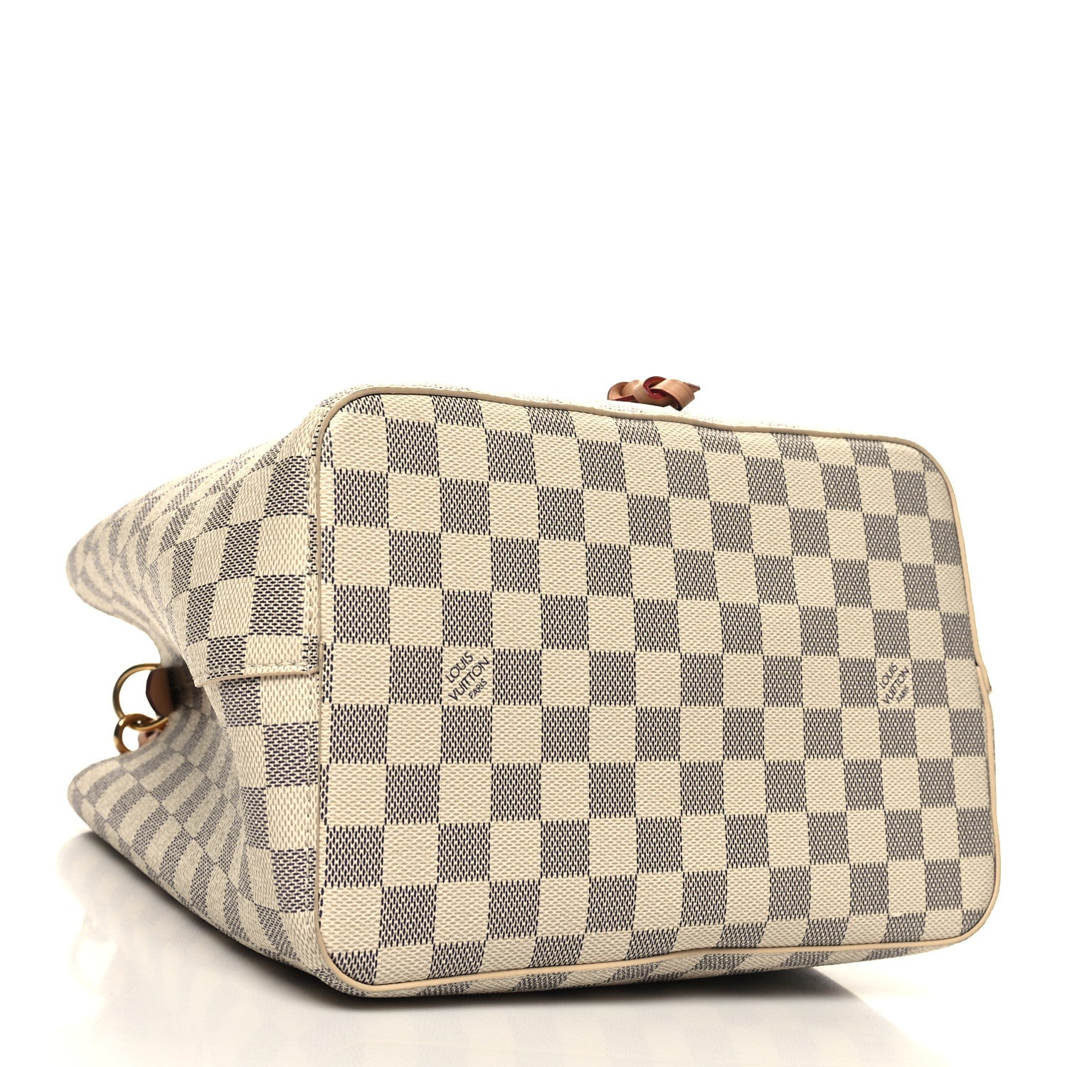Louis Vuitton Damier Azur Braided Neonoe MM Peach Cream 4 of 10