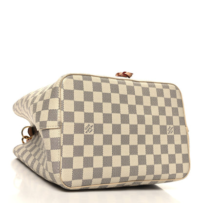 Louis Vuitton Damier Azur Braided Neonoe MM Peach Cream 4 of 10