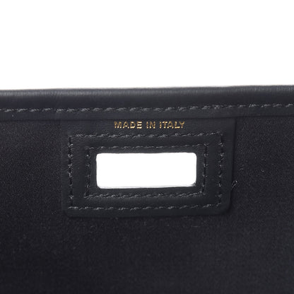 Fendi Glazed Fabric Vitello Century FF 1974 Stamp Patch Mini Peekaboo Defender Cover Mogano Panna Black 6 of 10