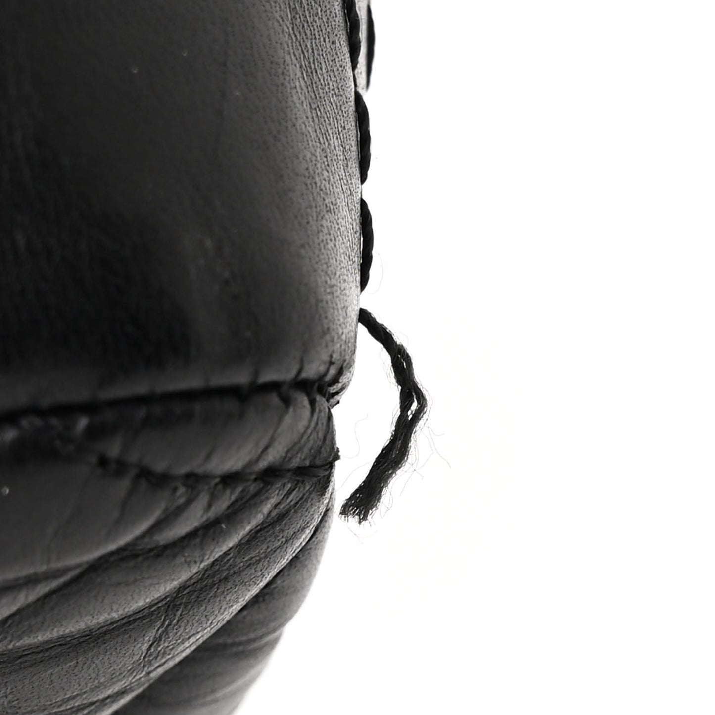 Aged Calfskin Quilted Small Lady Pearly Flap Black