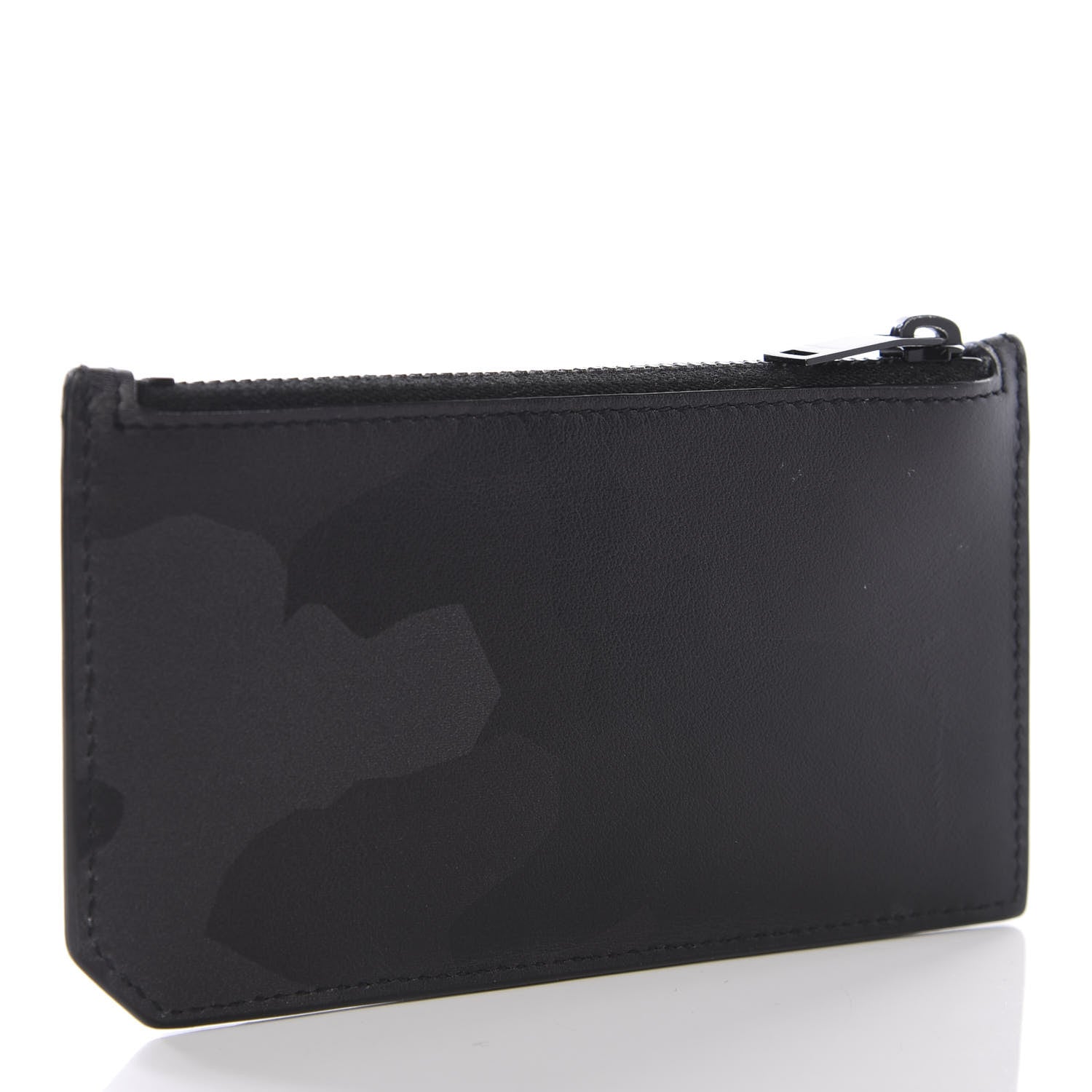 Saint Laurent Calfskin Camouflage 5 Fragments Zip Pouch Card Holder Black Grey 2 of 6