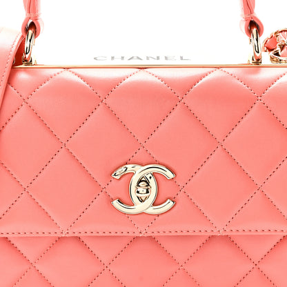 Chanel Lambskin Quilted Small Trendy CC Flap Dual Handle Bag Coral 8 of 10