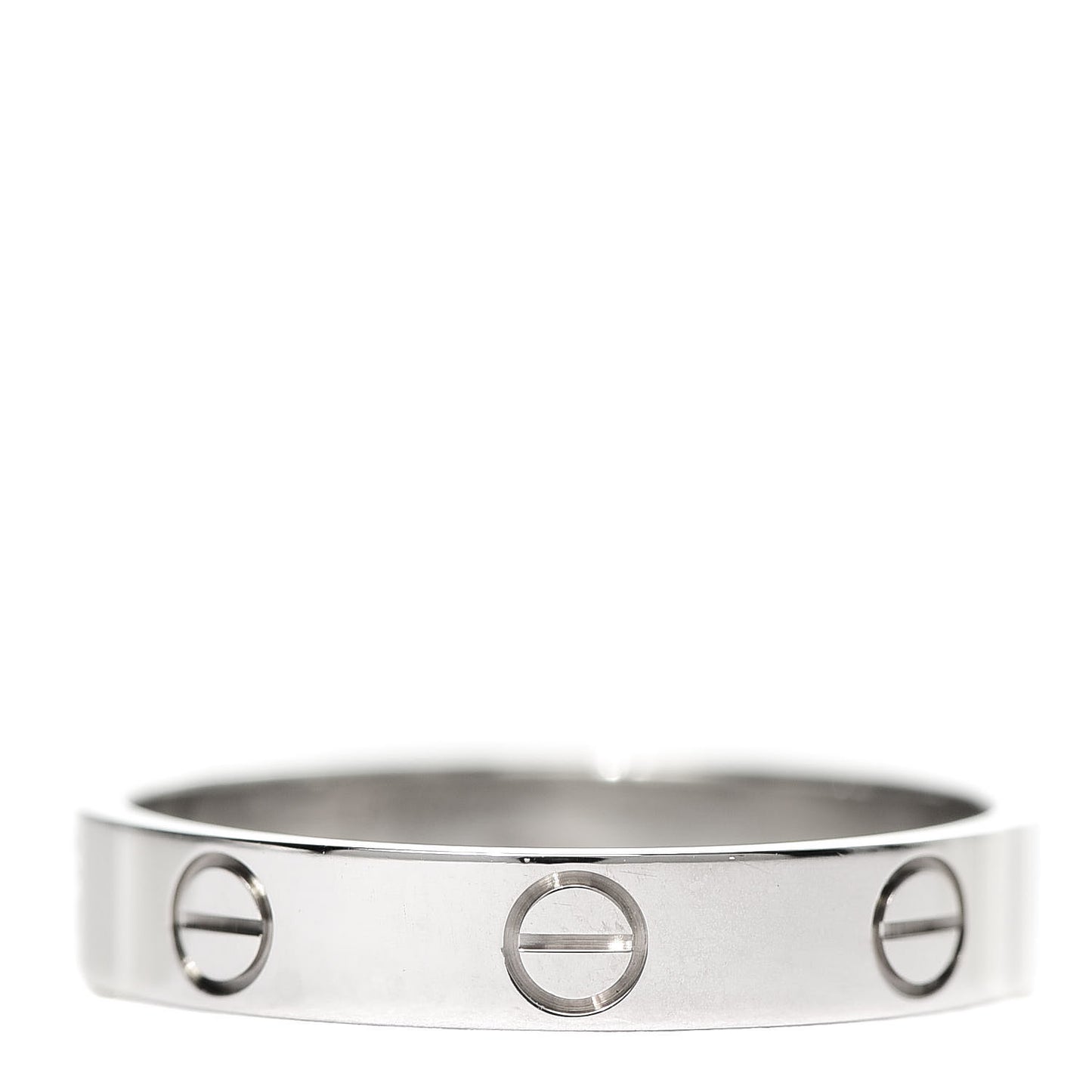 18K White Gold 3.5mm LOVE Wedding Band Ring 56 7.5