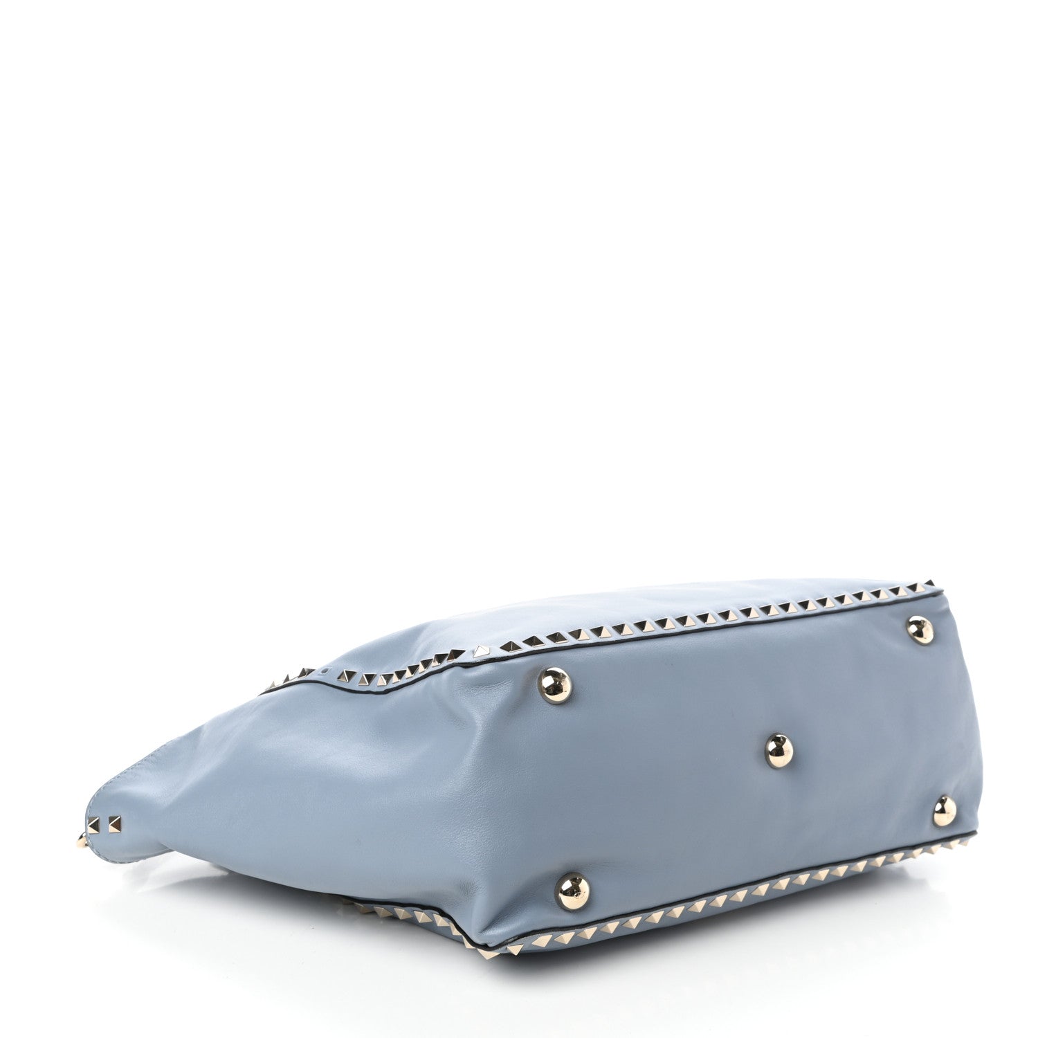 Valentino Garavani Vitello Medium Rockstud Tote Light Stone 4 of 9