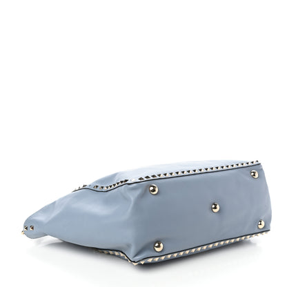 Valentino Garavani Vitello Medium Rockstud Tote Light Stone 4 of 9