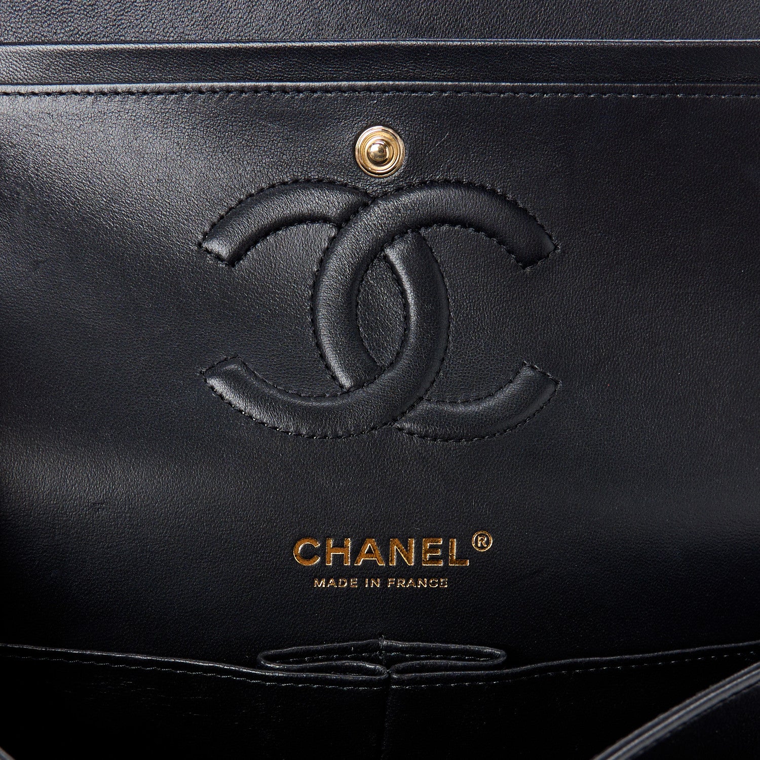 Chanel Lambskin Quilted Medium Double Flap Black 6 of 12