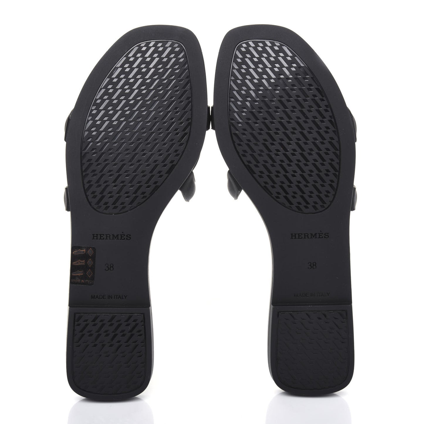 Rubber Aloha Sandals 38 Black