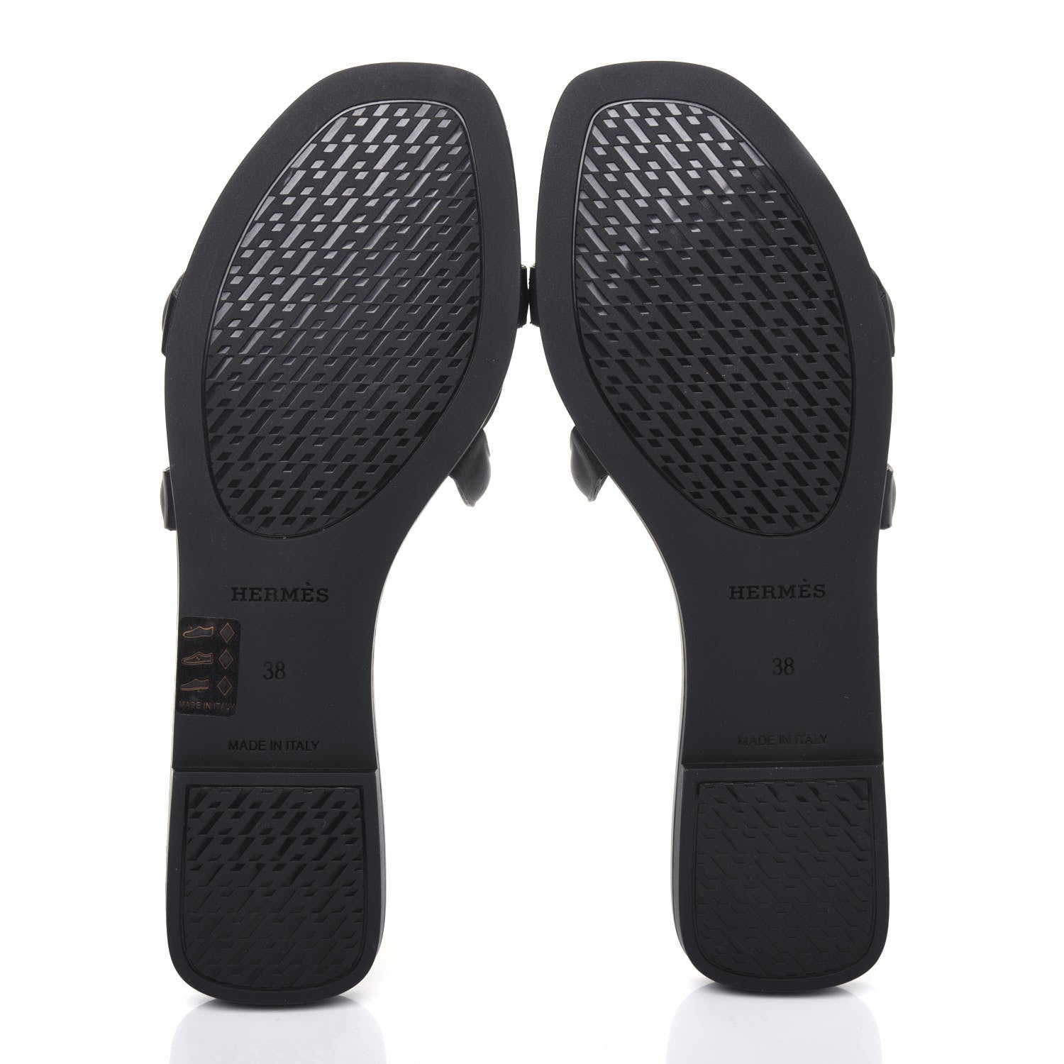 Hermes Rubber Aloha Sandals 38 Black 5 of 9