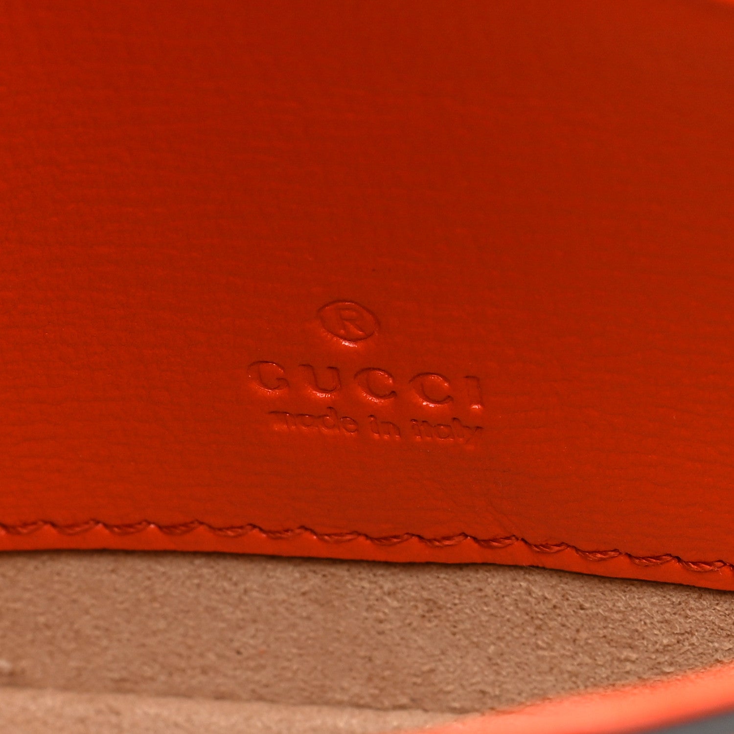 Gucci Azalea Calfskin Web Monochrome Horsebit 1955 Wallet On Strap Orange 6 of 10