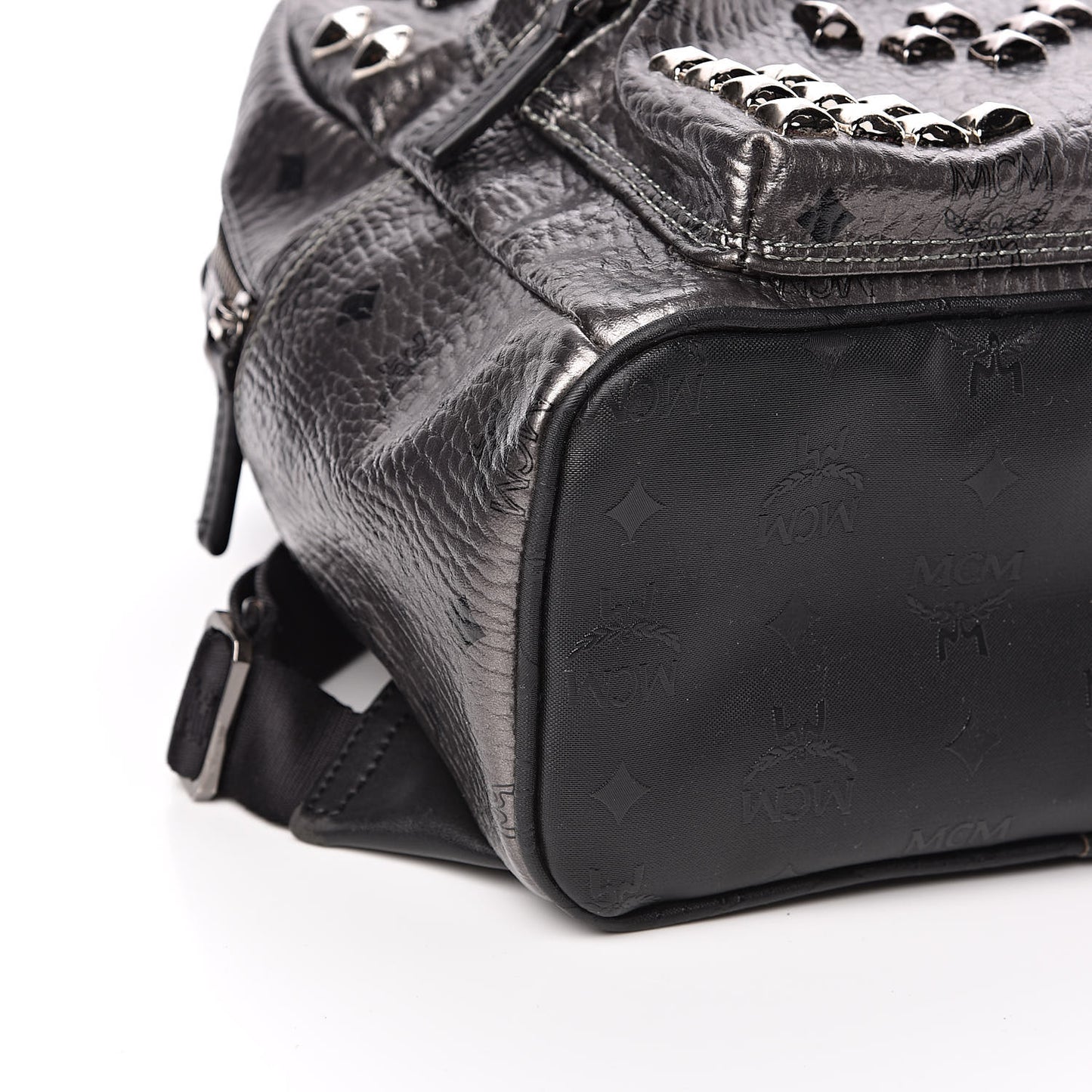 Metallic Visetos Small Stark M Backpack Silver Black