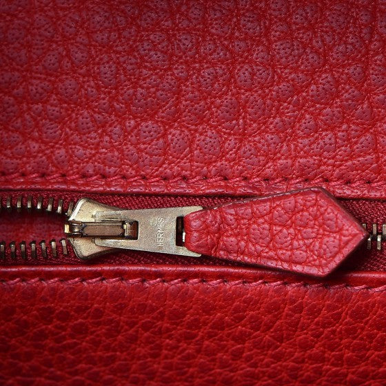 Buffle Skipper Birkin 35 Rouge Casaque