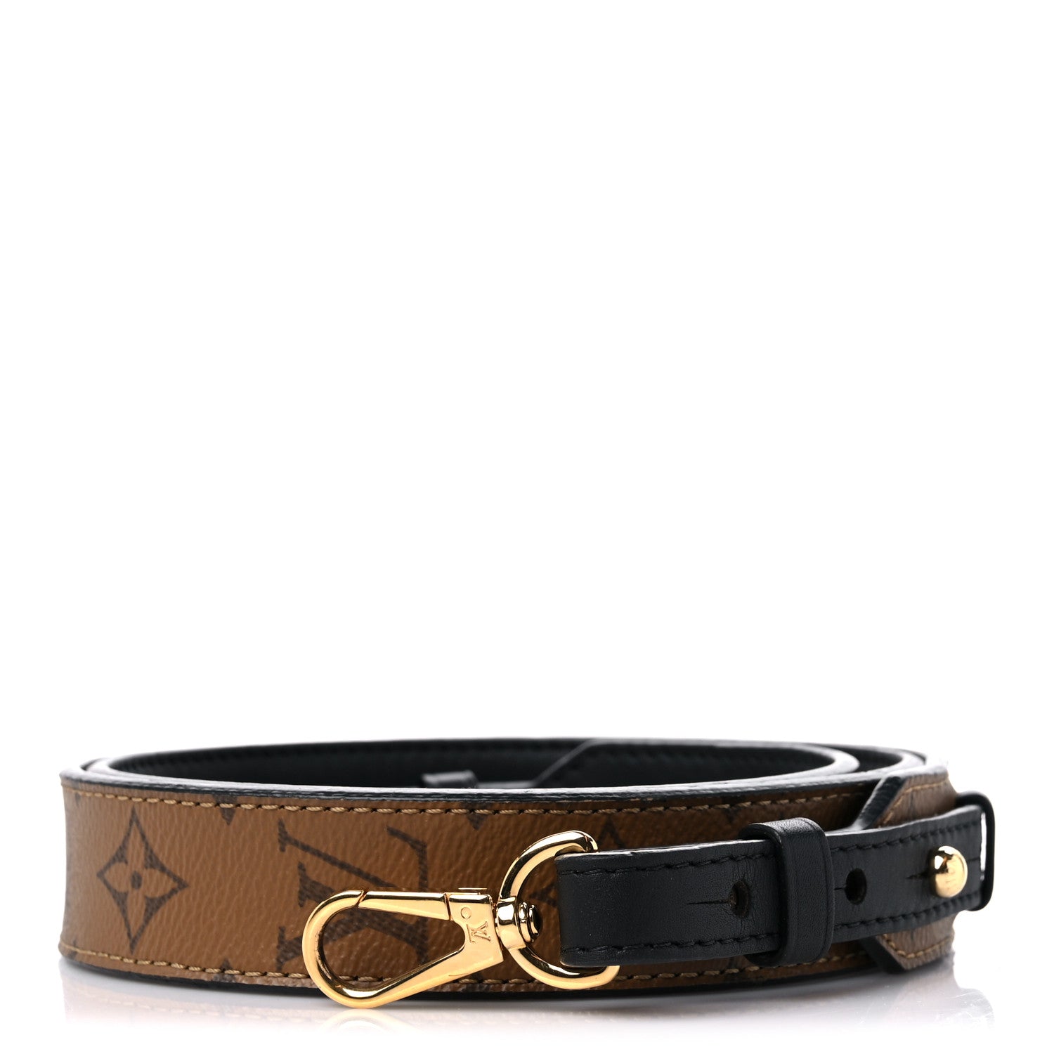 Louis Vuitton Reverse Monogram Bandouliere Shoulder Strap XL Black 1 of 5