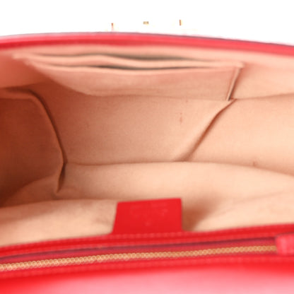 Gucci Guccissima Medium Padlock Shoulder Bag Hibiscus Red 5 of 10