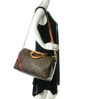 Louis Vuitton Monogram My LV Heritage Speedy Bandouliere 35 Bordeaux Black 2 of 7