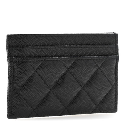 Chanel Caviar Quilted Crystal Enamel CC Card Holder Black 3 of 10