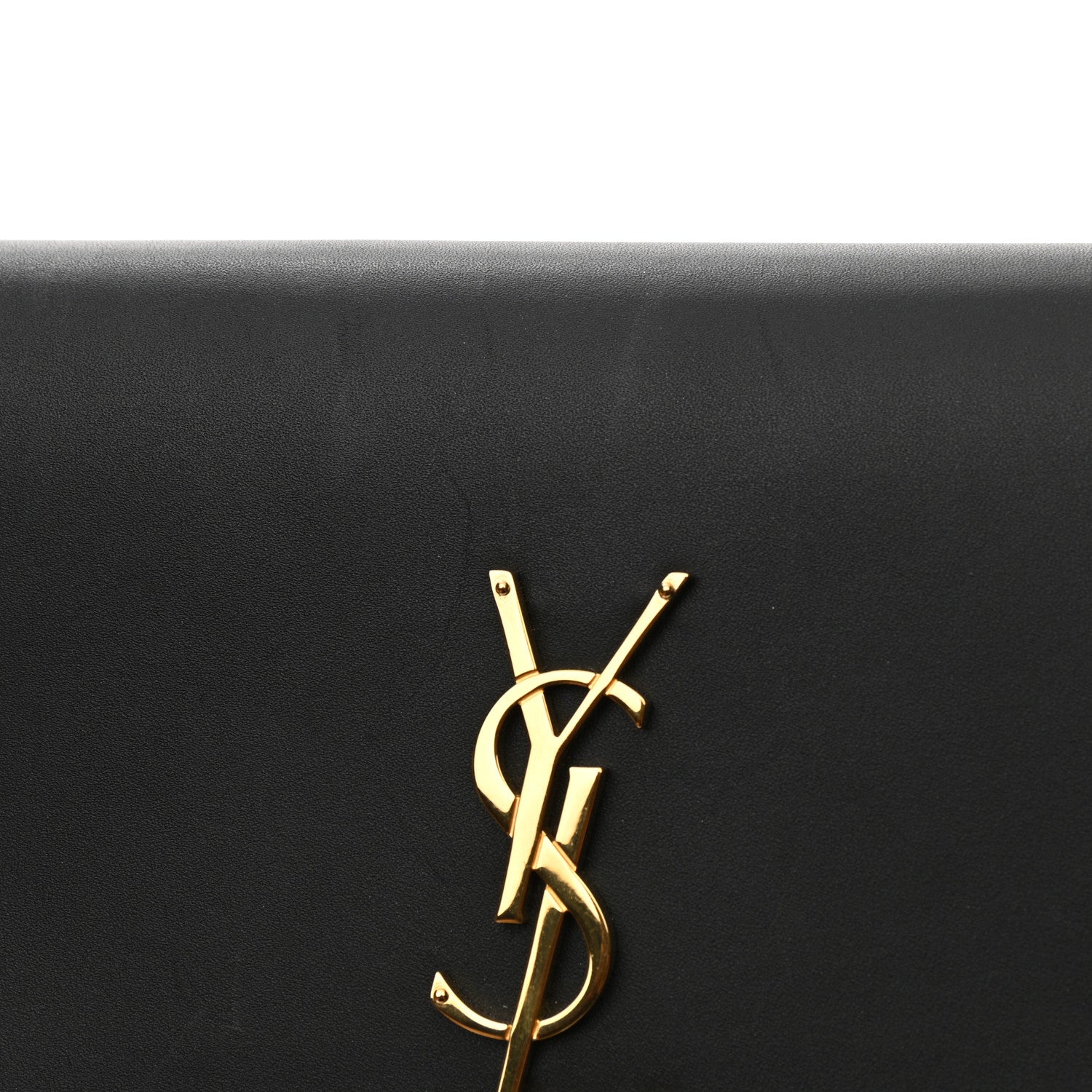 Saint Laurent Smooth Calfskin Classic Monogram Kate Tassel Chain Wallet Black 8 of 13