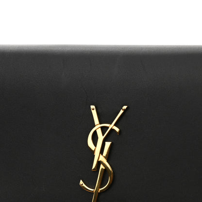 Saint Laurent Smooth Calfskin Classic Monogram Kate Tassel Chain Wallet Black 8 of 13