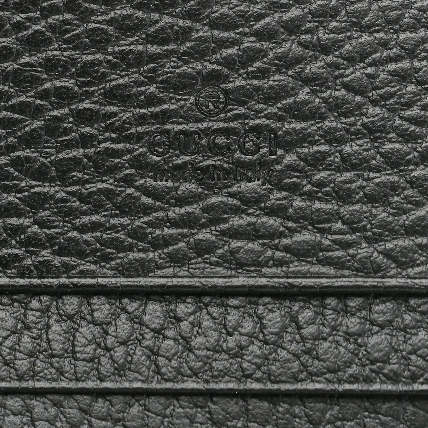 Dollar Calfskin Enamel Monochrome GG Marmont Card Case Black