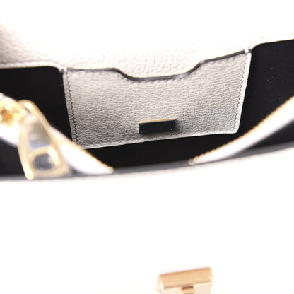 Dolce & Gabbana Grained Calfskin Rosalia Shoulder Bag White 7 of 8