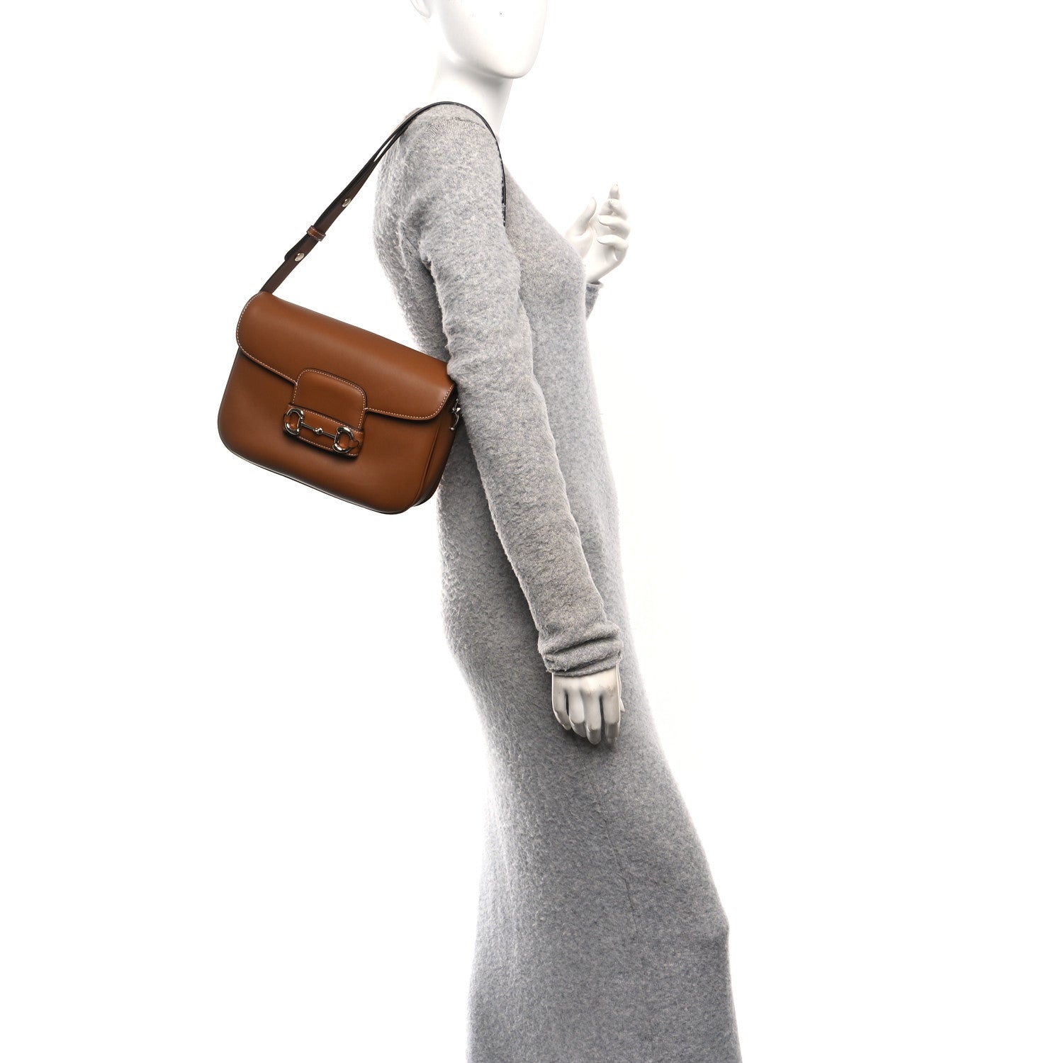 Gucci Arabella Calfskin Horsebit 1955 Soft Small Shoulder Bag Sundial 2 of 10