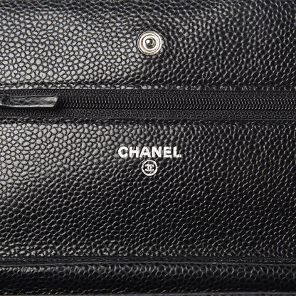 Chanel Caviar Quilted Wallet On Chain WOC Black 6 of 11