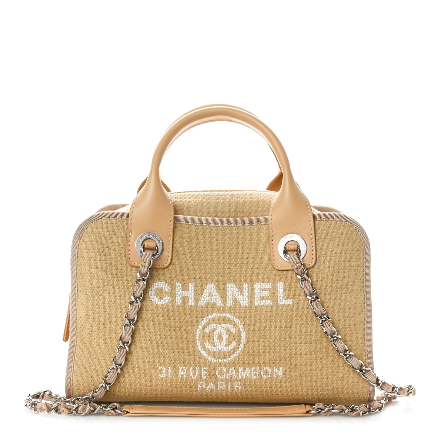 Denim Deauville Bowling Bag Beige