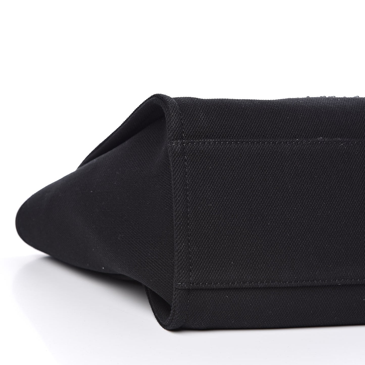 Canvas Beaded Medium Deauville Tote Black